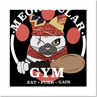 Meowscular Gym 74 Posters and Art